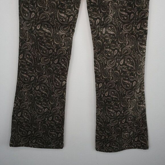 New AG The Quinne Crop High Rise Kick Flare Velvet Pant in Gallant Paisley sz 23 - Picture 13 of 15